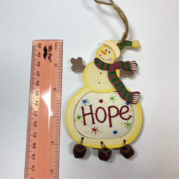 Hope Snowman Christmas Ornament - Picture 4 of 4